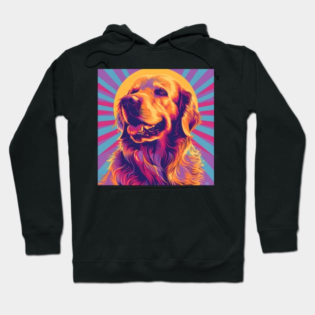 Golden Retriever in 70's Hoodie by NatashaCuteShop